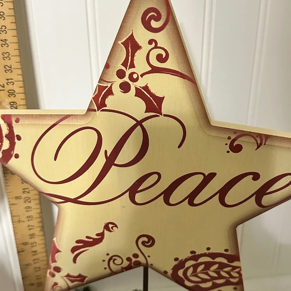 Hobby Lobby Heartland Holiday Wood‎ Stars Christmas Decor Set OS Multicolor EX